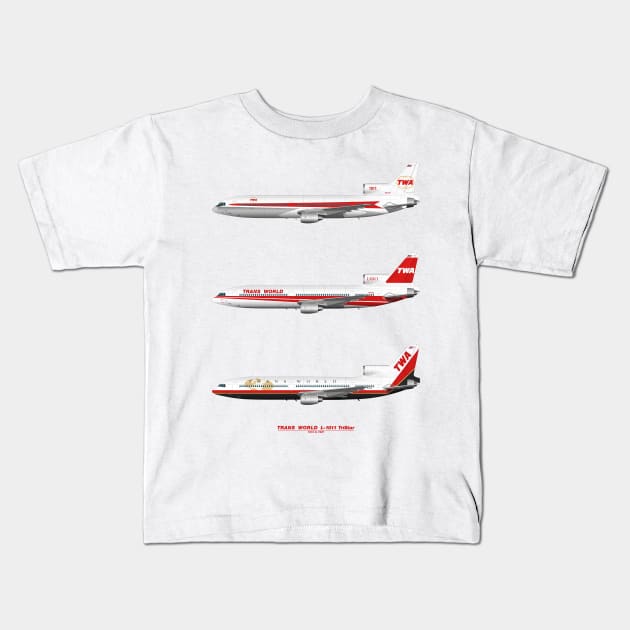 TWA tristars Kids T-Shirt by SteveHClark